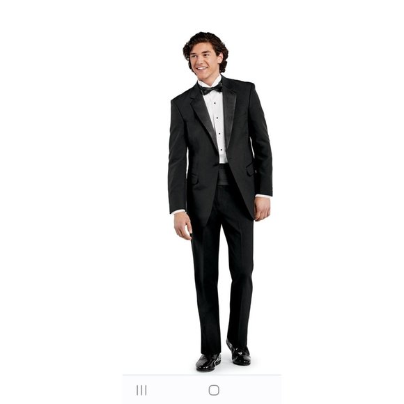 Southeastern Black Washable Tuxedo 42R  Pants 34 X 29 - Picture 1 of 7